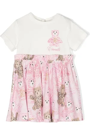 Roberto Cavalli Teddy-bear print cotton dress