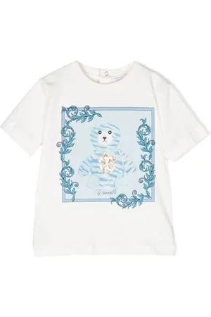 Roberto Cavalli Bear-print cotton T-shirt