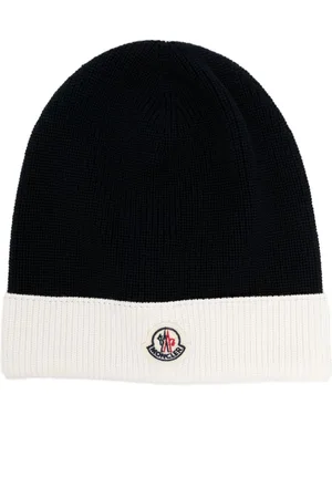 Moncler Logo-patch knitted cotton beanie