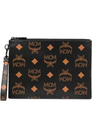 MCM Medium Aren Maxi Monogram Visetos Pouch