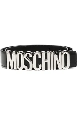 Moschino Logo-lettering leather loafers
