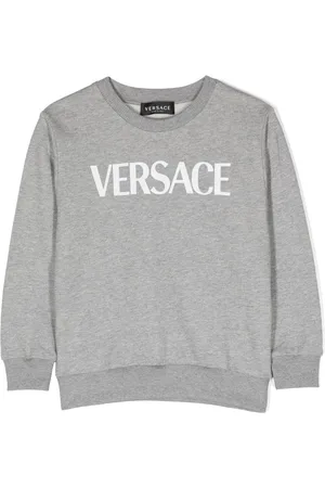VERSACE Logo-print cotton sweatshirt