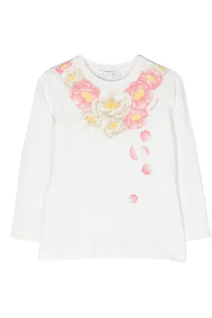 MONNALISA Floral-print long-sleeve T-shirt