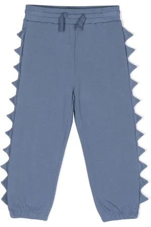 Stella McCartney Dinosaur-spike appliqu?? cotton track pants