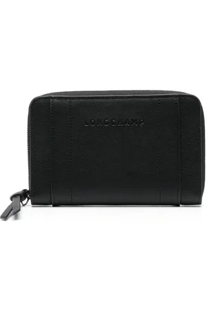Longchamp 3D logo-debossed leather wallet
