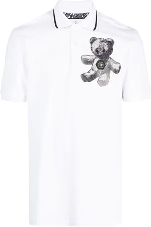 Philipp Plein Paisley Teddy Bear polo shirt