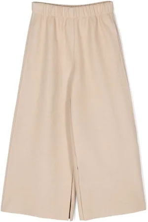 Maison Margiela Logo-embroidered wide-leg trousers