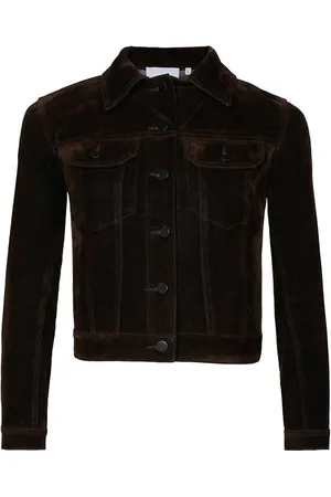 RTA Jean logo-embroidered velvet jacket