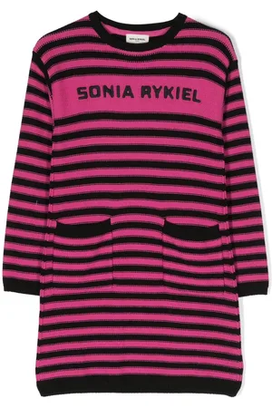 Sonia Rykiel Enfant Striped long-sleeve knitted dress