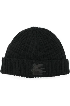 Etro Pegaso-embroidered ribbed beanie