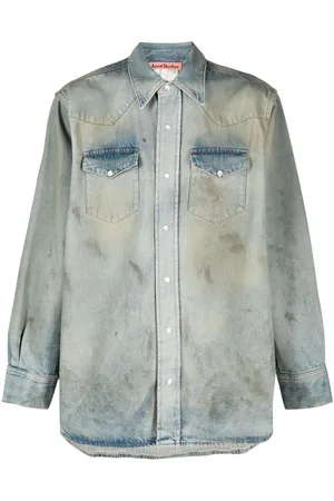 Distressed Denim Button Up Shirt – Diverse Boutiques