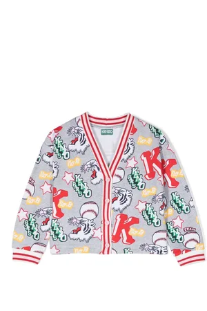 Kenzo Varsity Tiger-print cardigan