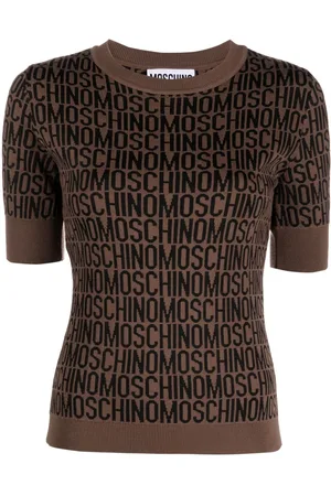 Moschino Monogram-print knitted top