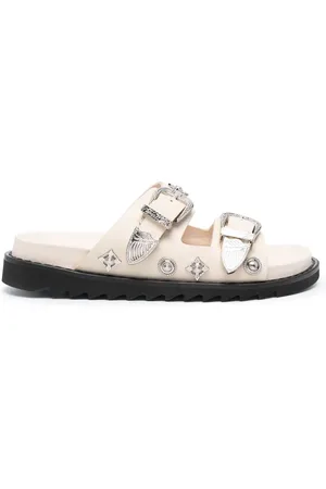TOGA PULLA Stud-embellished leather slides