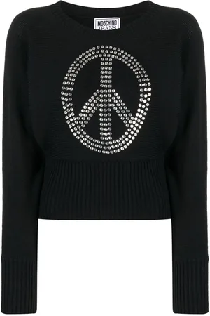 Moschino Studded Peace Symbol sweater