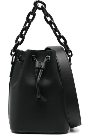 MCM Mini logo-print drawstring bucket bag