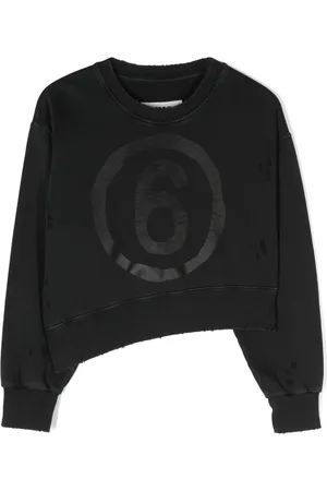 Maison Margiela Asymmetric logo-print sweatshirt