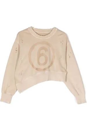 Maison Margiela Distressed asymmetric sweatshirt