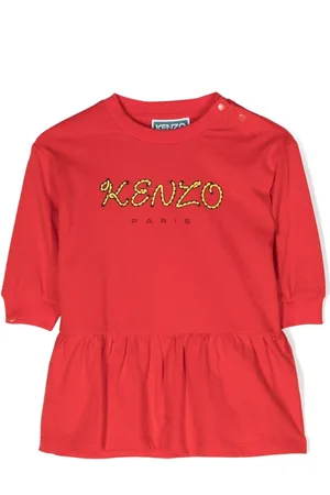 Kenzo Logo-print long-sleeved dress