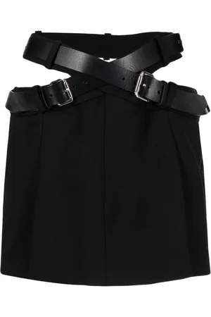 MONSE High-waisted belted-waist skirt