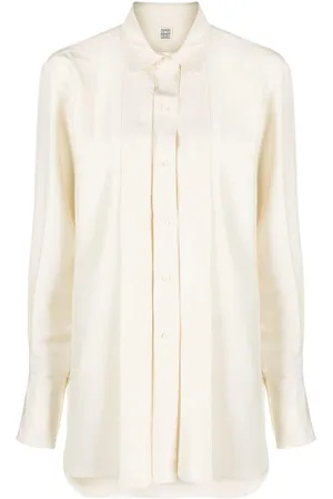 Totême Pleated silk shirt