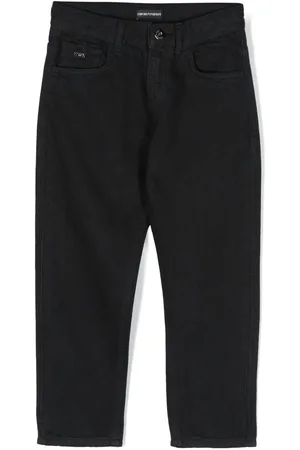 Emporio Armani Logo-plaque twill chinos