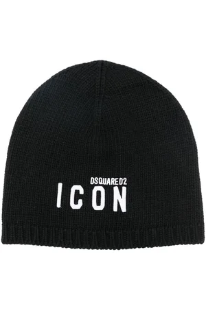 Dsquared2 Be Icon-embroidered ribbed beanie