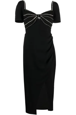 Self-Portrait Crystal-embellished midi dress