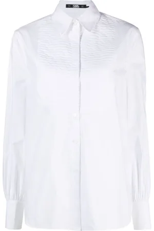 Karl Lagerfeld Wide-sleeves necktie shirt