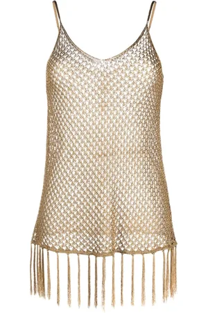 DODO BAR OR Open-knit fringed top