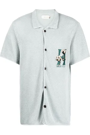Honor The Gift Monogram Knitted Polo Shirt - Farfetch