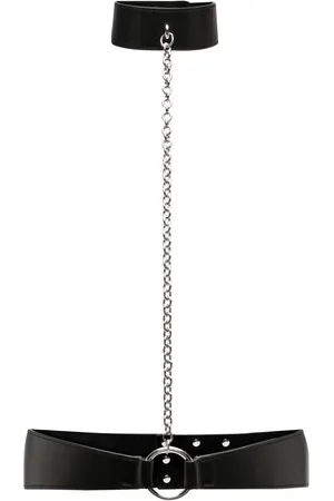 FLEUR DU MAL Chain-link leather harness