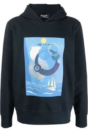 Kiton Graphic-print cotton hoodie