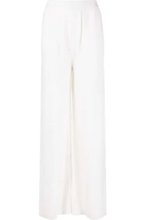 Msgm Wide-leg wool-cashmere blend trousers