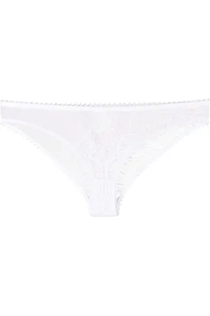 MAISON CLOSE Sheer lace-embellished briefs