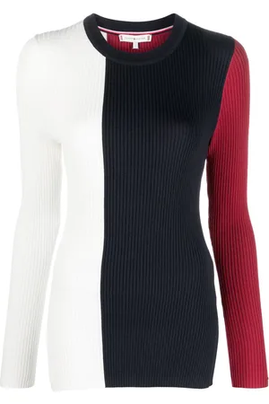 Tommy Hilfiger Colour-block ribbed-knit jumper