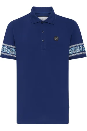 Philipp Plein Logo-patch cotton polo shirt