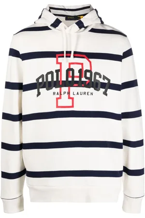 Ralph Lauren Logo-print striped cotton hoodie