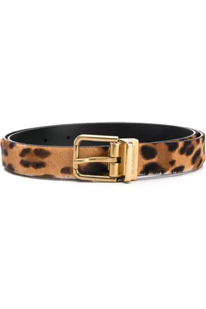 Dolce & Gabbana Leopard-print leather belt