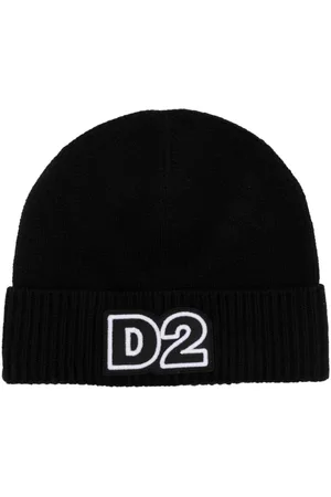 Dsquared2 Logo-patch ribbed-knit beanie