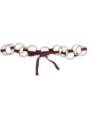Paula Metal-rings tie-fastening belt