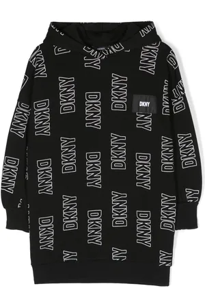 DKNY Logo-print cotton hooded dress