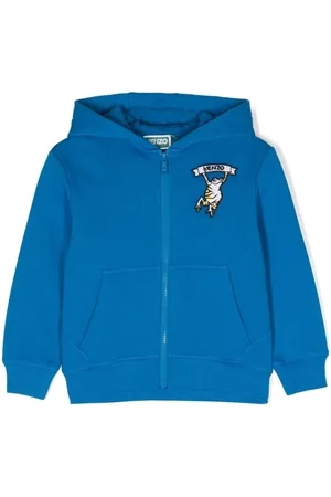 Kenzo Logo-patch zip-up hoodie