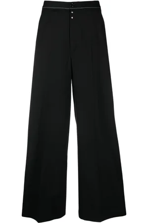 Maison Margiela Topstitched wide-leg trousers