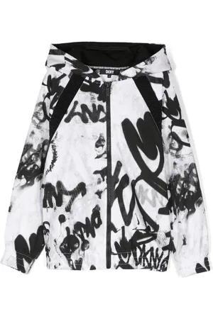 DKNY Graphic-print zip-up hoodie