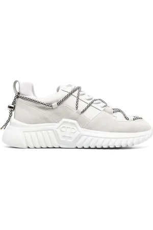 Philipp Plein Suede-panelling low-top sneakers