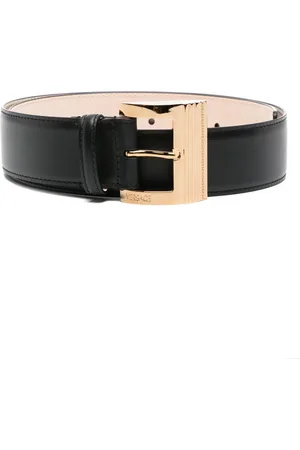 Greca Buckle Leather Belt