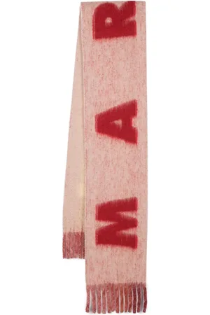 Marni Intarsia-knit logo scarf