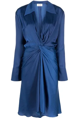 Zadig & Voltaire Rozo twisted V-neck midi dress