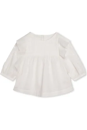 Chloé Ruffled-trim organic cotton blouse